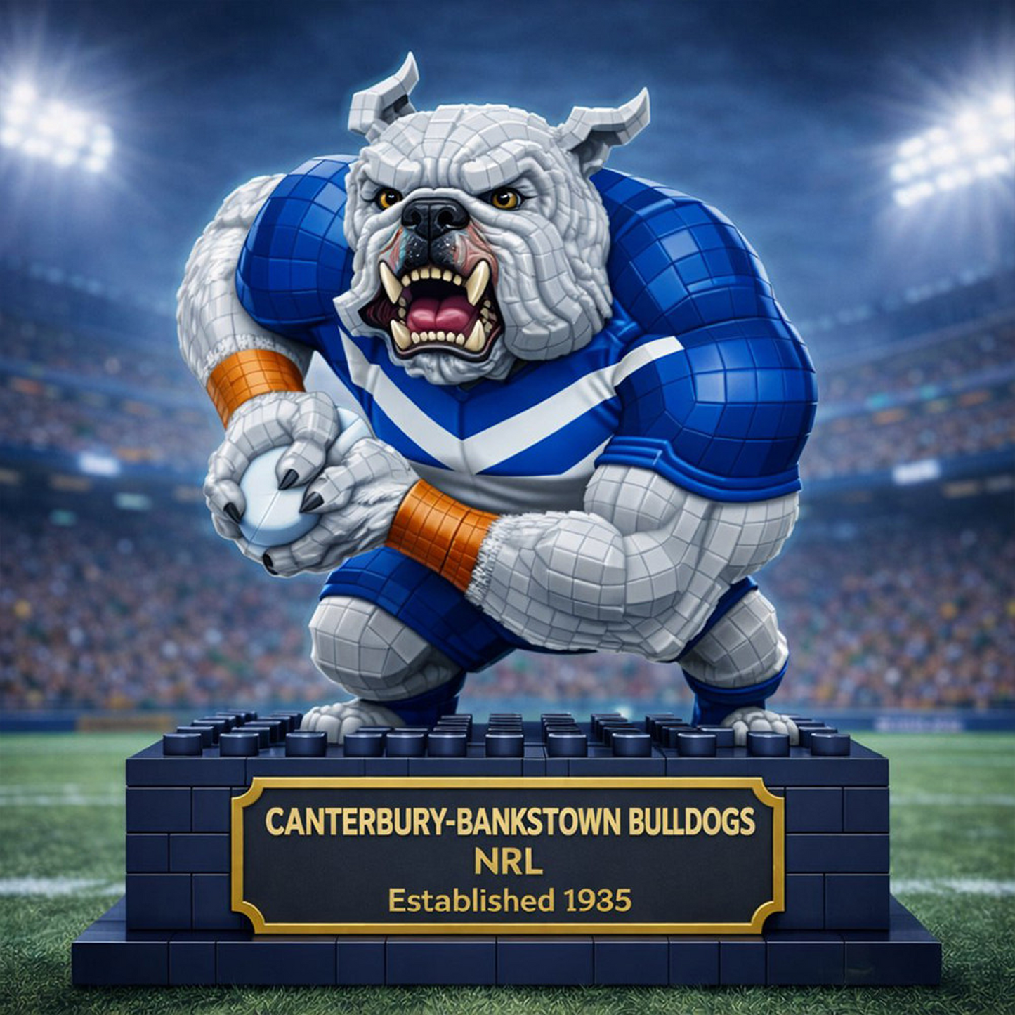 CBY X Premium NRL Special Mascot Acrylic Block Plaque Limited Editions NDT NHT