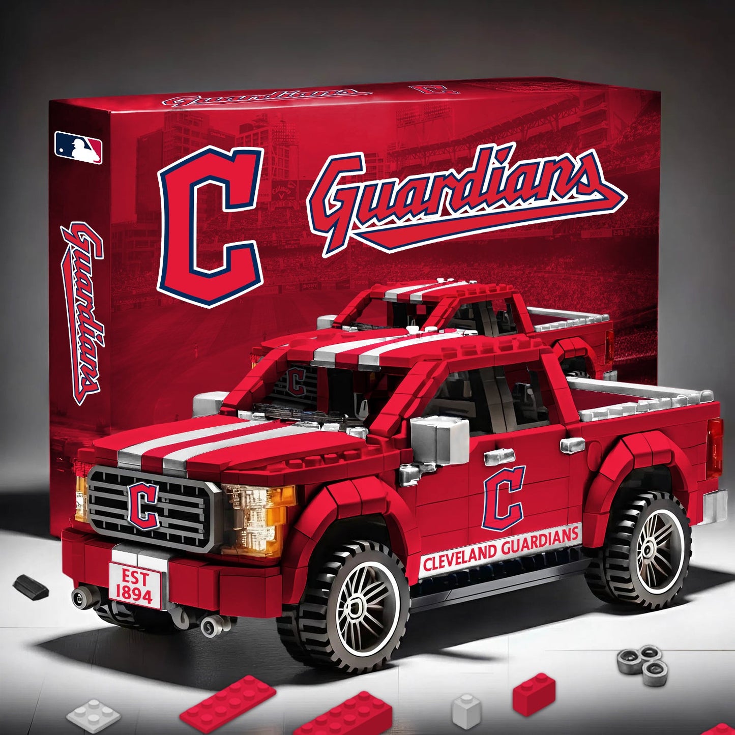 MLB 3D Racing Truck Model Building Block Set 0112 V1 NAK NHM