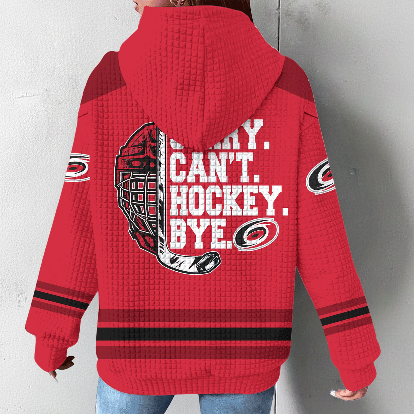 CH Premium NHL Sorry Busy Hockey Waffle Hoodie DDT NTL