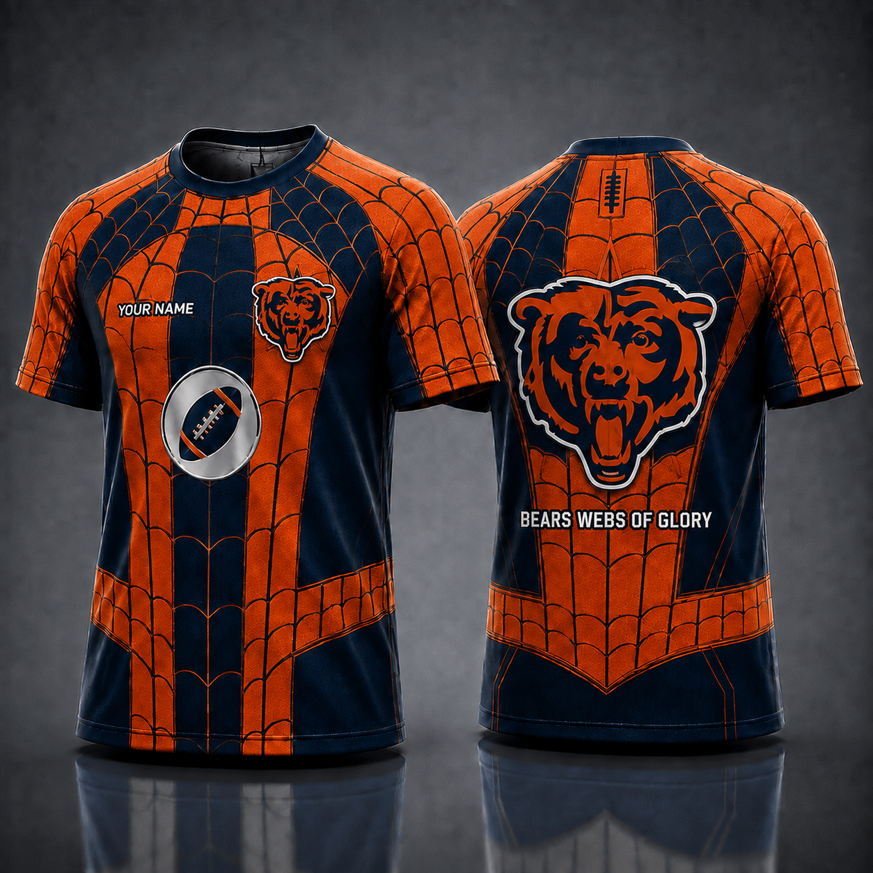CHI NFL x Spider Personalized T-Shirt – Premium Limited Edition Gift for Football Fans