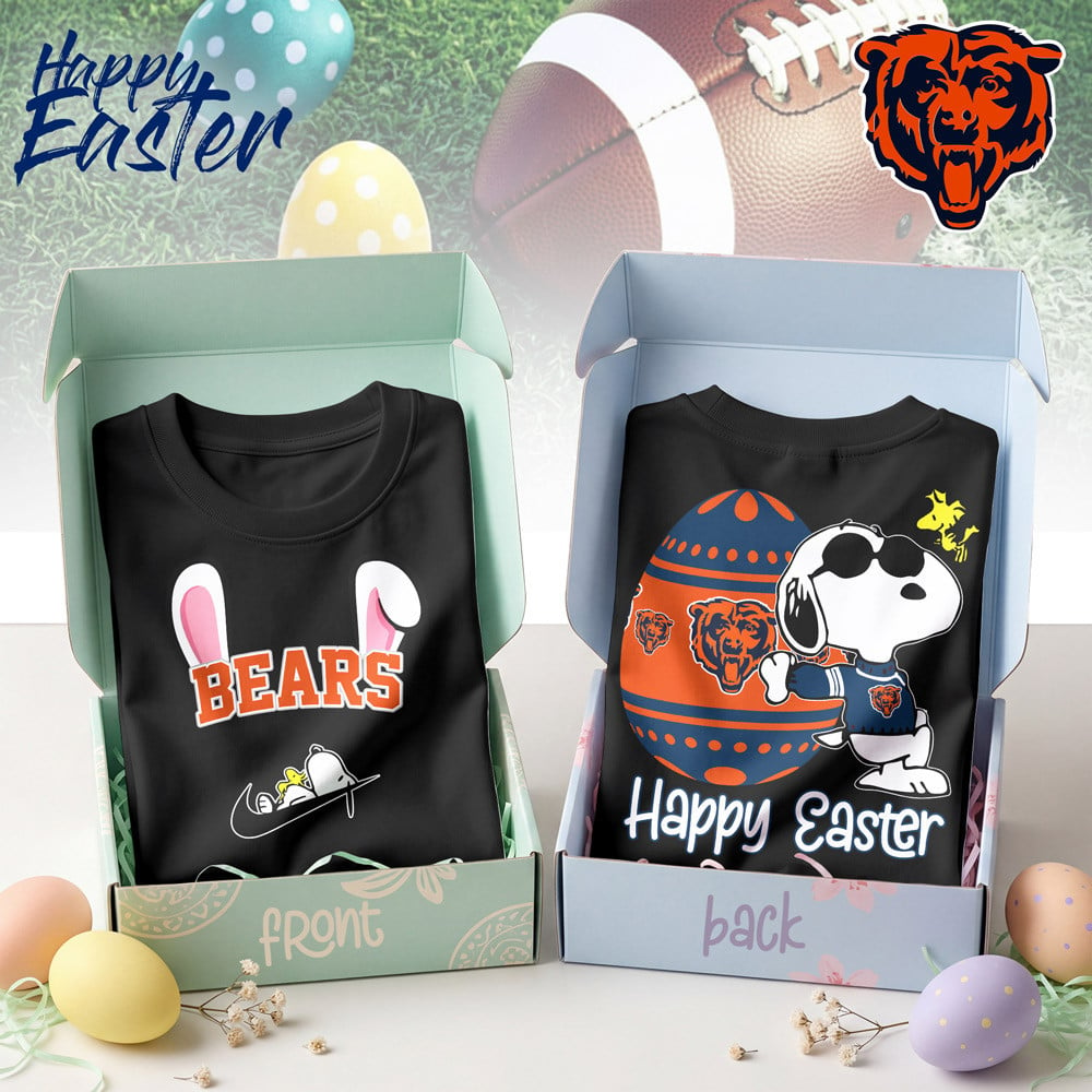 CHI Premium NFL Happy Snoopy Easter T-shirt DDT NTL