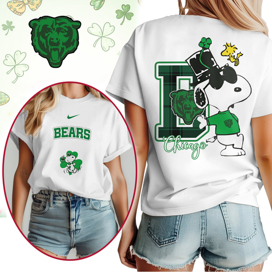 CHI Premium NFL Snoopy St. Patricks Day Shirt DDT NTL