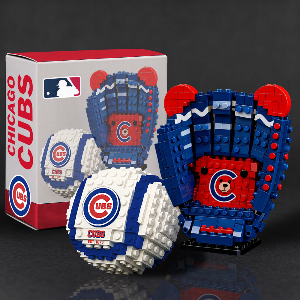 CHI x MLB Teams Baseball Glove & Ball Building Block Set TT TL