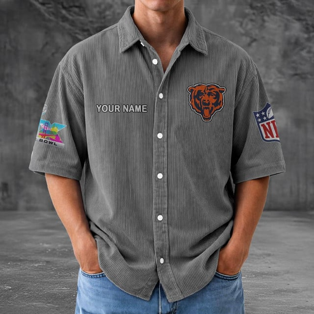 CHI x NFL Men Seersucker Button Shirt DDT NTL