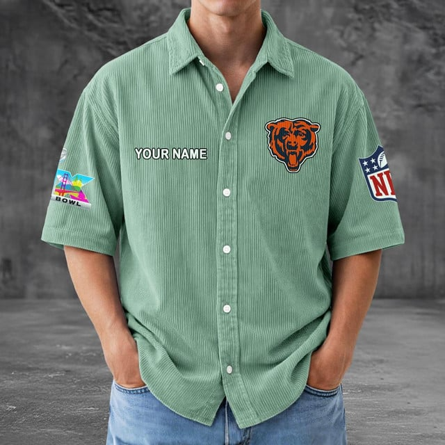 CHI x NFL Men Seersucker Button Shirt DDT NTL