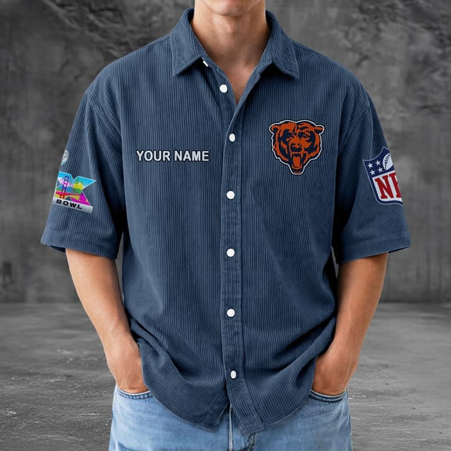 CHI x NFL Men Seersucker Button Shirt DDT NTL