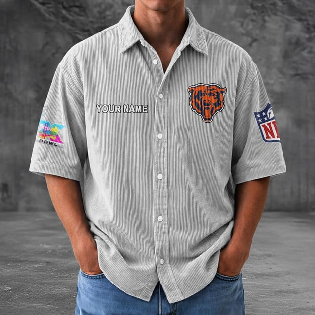 CHI x NFL Men Seersucker Button Shirt DDT NTL