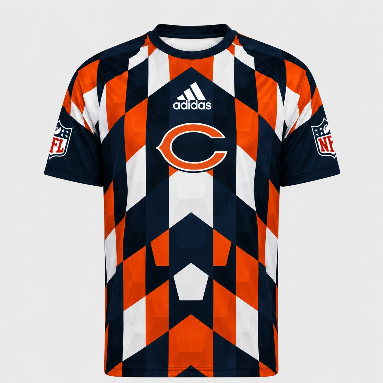 CHI x NFL Premium Geometric Fan Performance T-Shirt