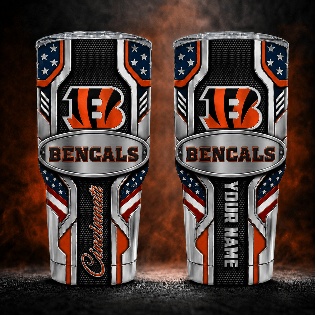 CIN Personalized Premium NFL V2 Classic Tumbler 220626