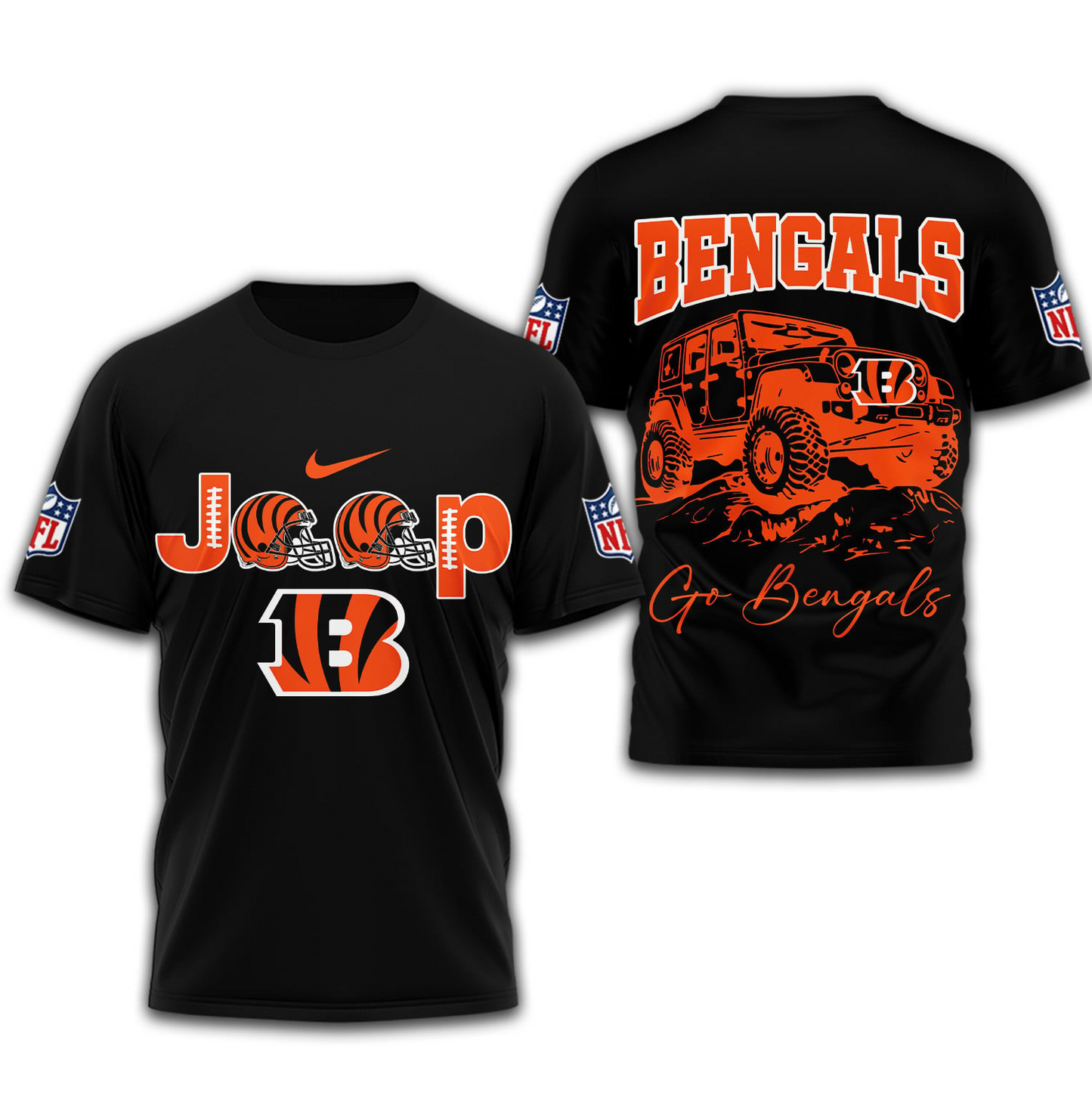 CIN Premium NFL Jeep 3D Shirt DDT NTL