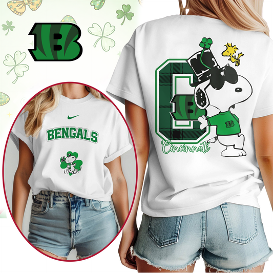 CIN Premium NFL Snoopy St. Patricks Day Shirt DDT NTL