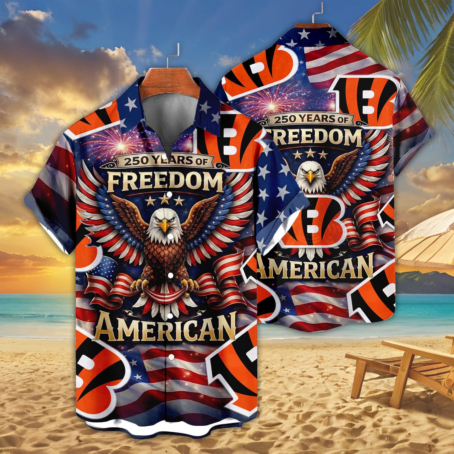 CIN x NFL America 250th Anniversary Eagles Hawaiian Shirt  090626