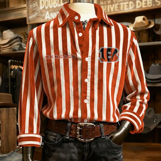 CIN x NFL Color Stripe Corduroy Shirt DDT NTL