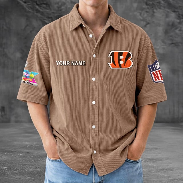 CIN x NFL Men Seersucker Button Shirt DDT NTL