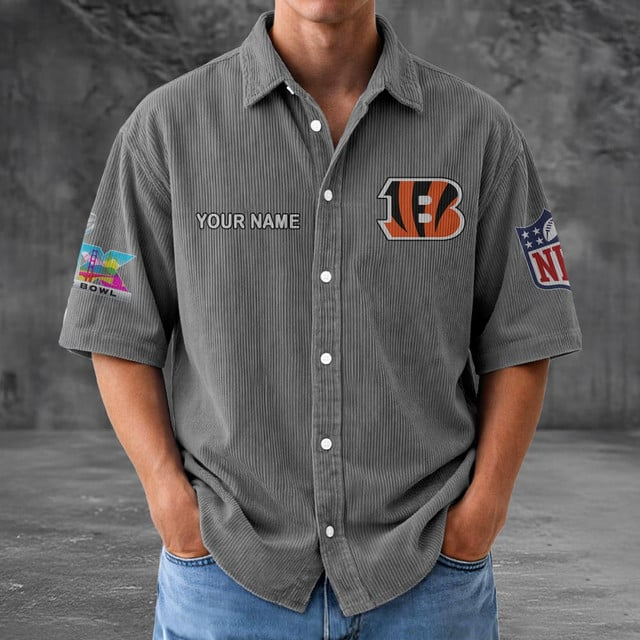 CIN x NFL Men Seersucker Button Shirt DDT NTL