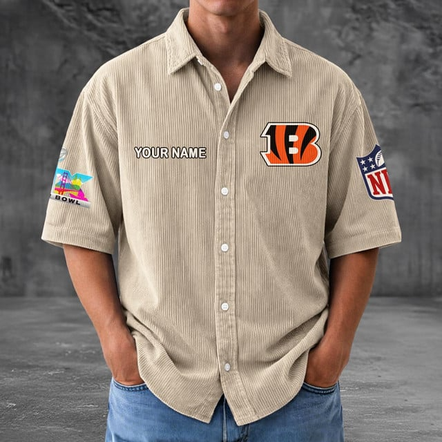 CIN x NFL Men Seersucker Button Shirt DDT NTL