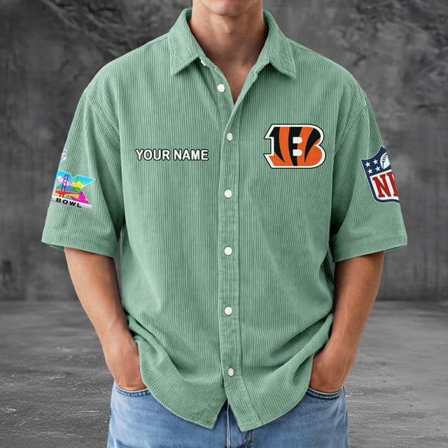 CIN x NFL Men Seersucker Button Shirt DDT NTL
