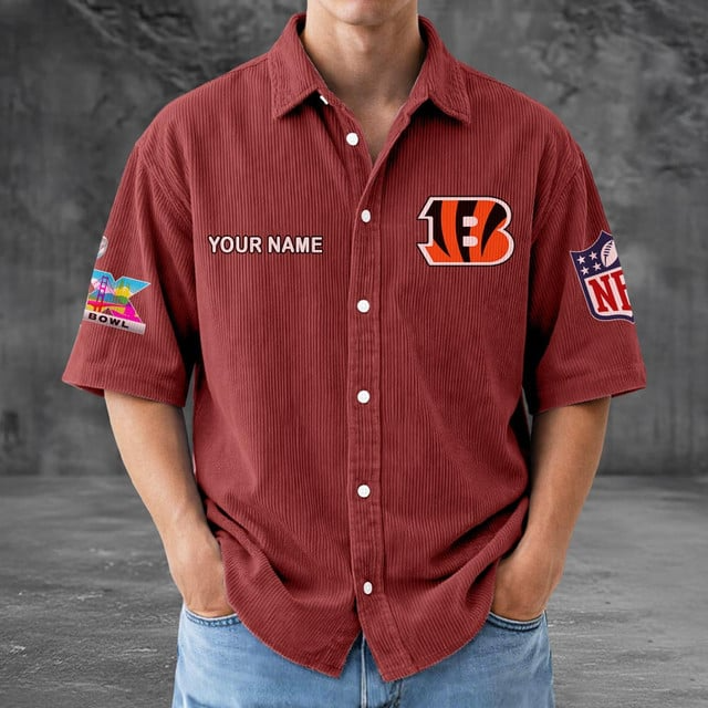 CIN x NFL Men Seersucker Button Shirt DDT NTL