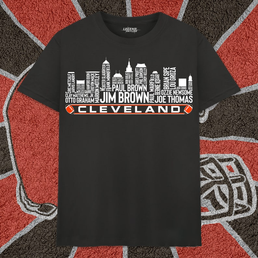 CLE Football Greatest Of All Time Team Legends, City Skyline Shirt DDT CTND