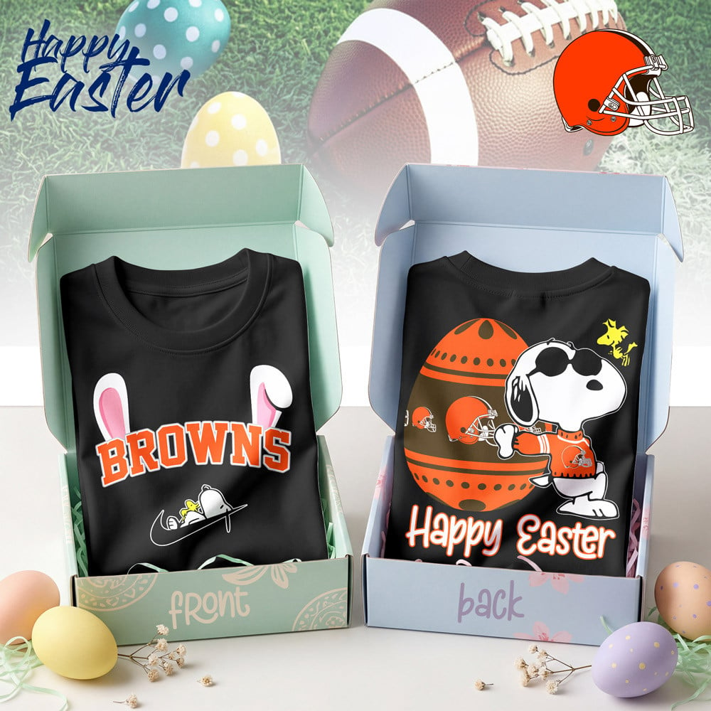 CLE Premium NFL Happy Snoopy Easter T-shirt DDT NTL