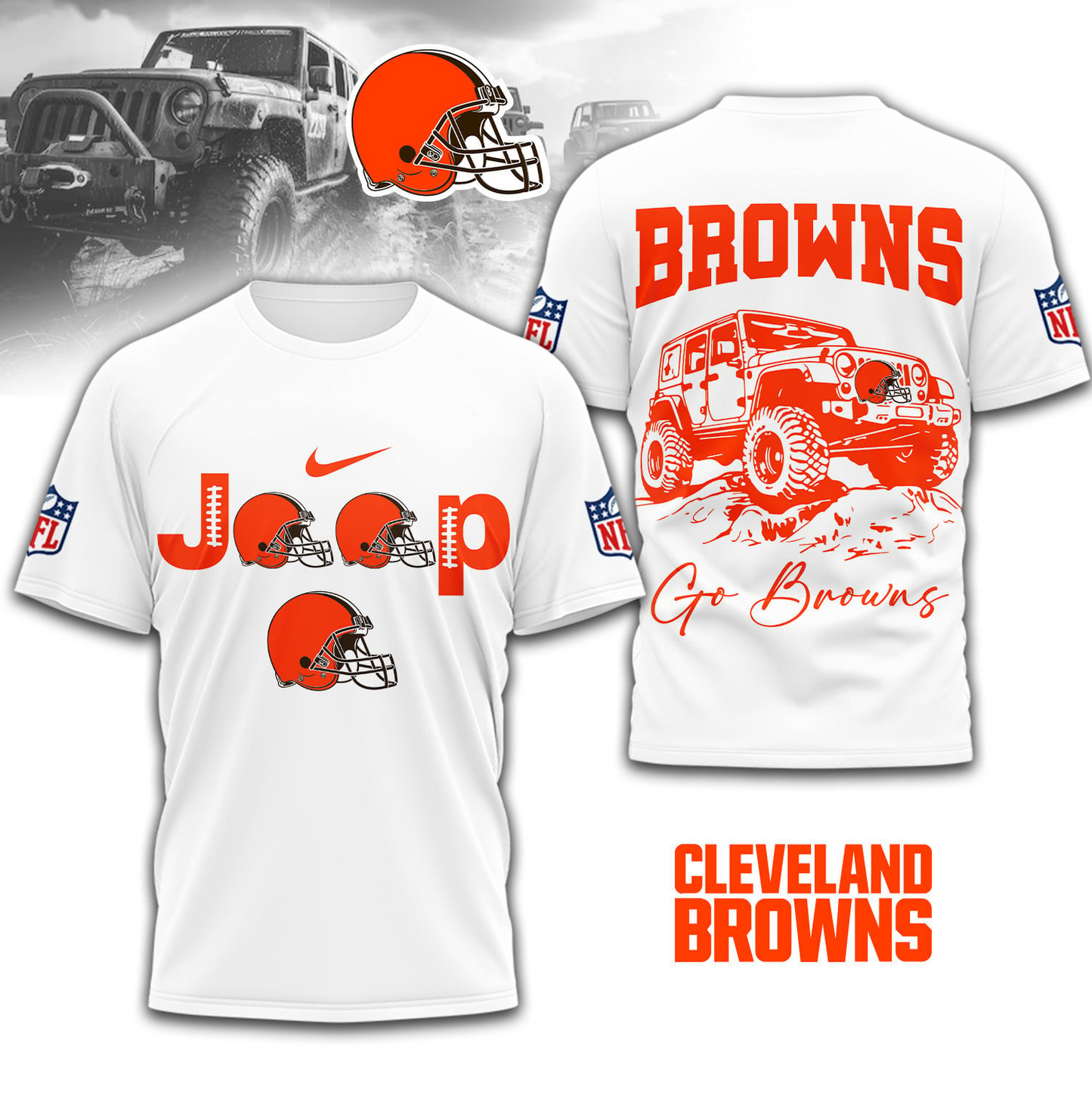 CLE Premium NFL Jeep 3D Shirt DDT NTL