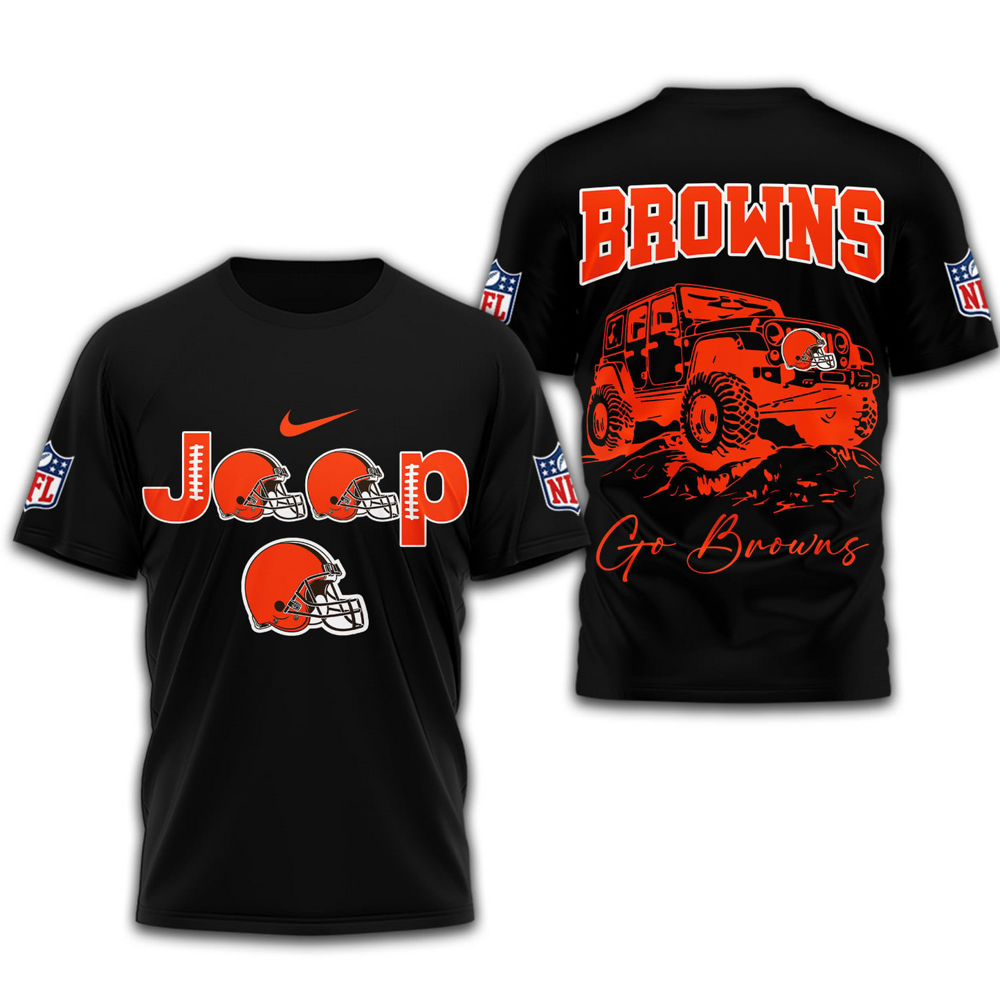CLE Premium NFL Jeep 3D Shirt DDT NTL