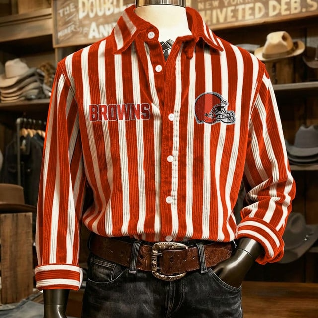 CLE x NFL Color Stripe Corduroy Shirt DDT NTL
