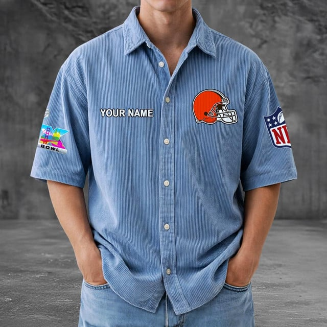 CLE x NFL Men Seersucker Button Shirt DDT NTL