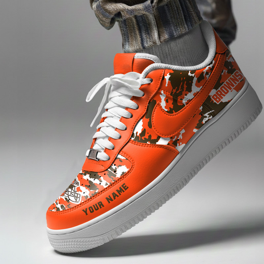 CLE x NFL Premium Camo AF1 Sneakers DDT CTND