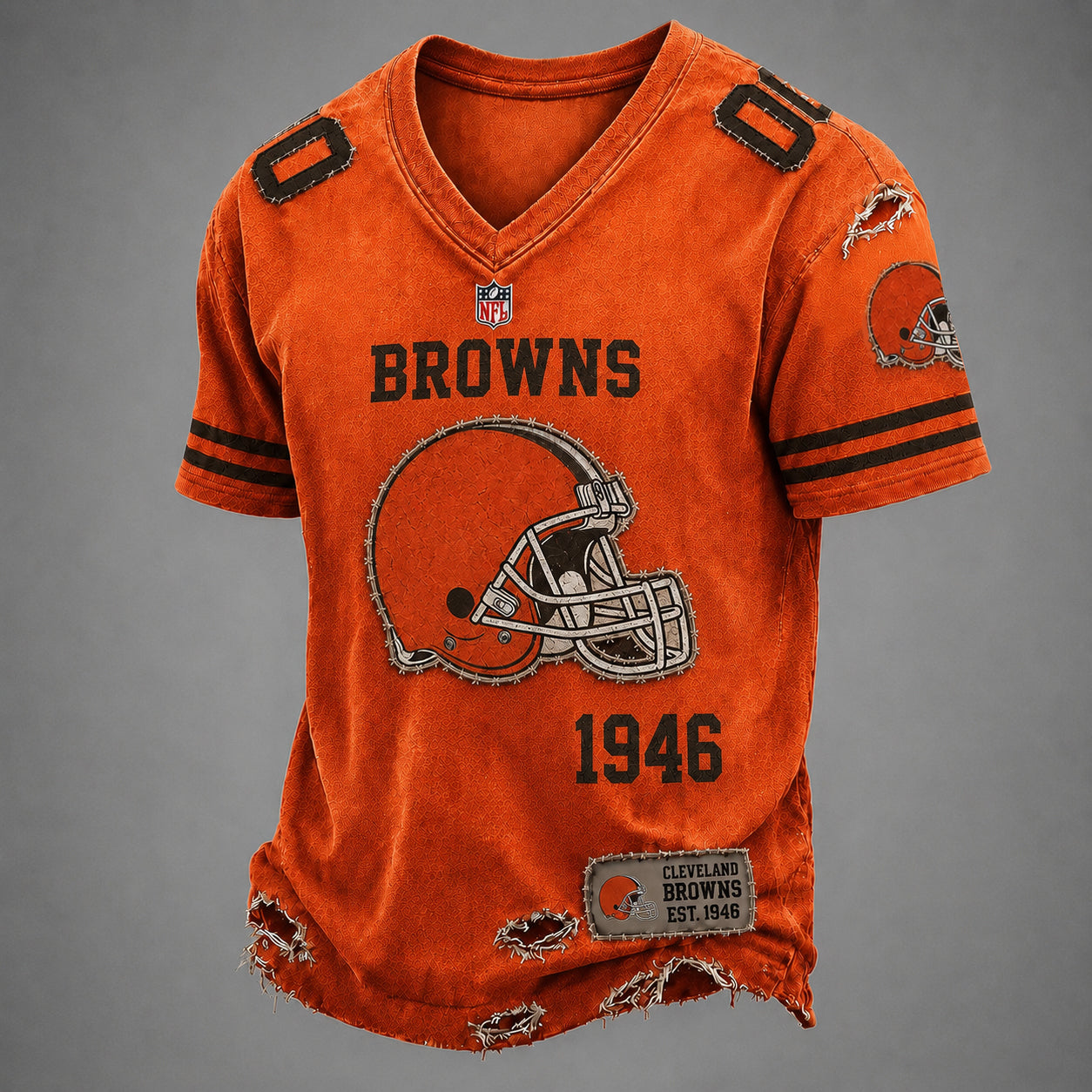 CLE x NFL Premium V-neck Shirt 230626