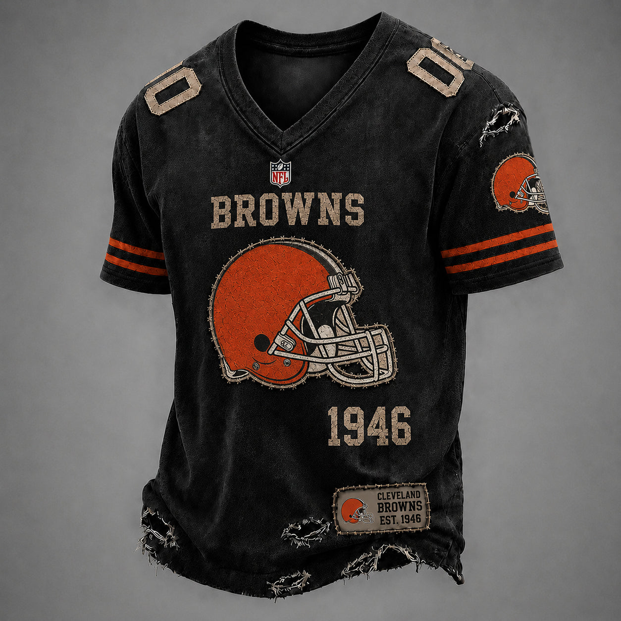 CLE x NFL Premium V-neck Shirt 230626
