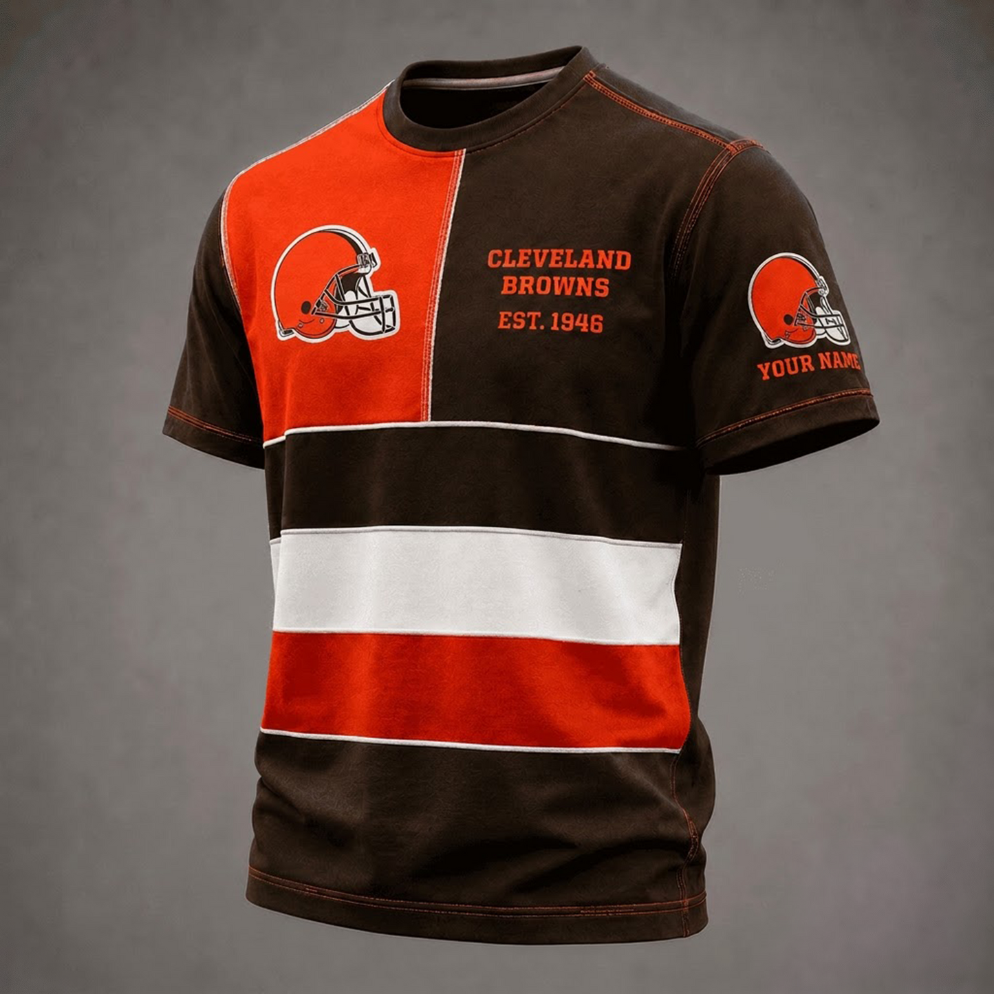 CLE x NFL Premium Vintage All Over Print T-Shirt 3D Personalized Gift For True Fan