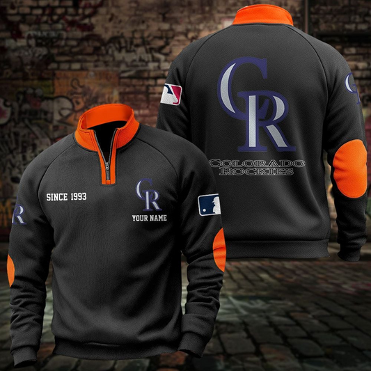 COL x MLB Sweatshirts Quarter Collared Sweatshirt Pullover DatND DVT