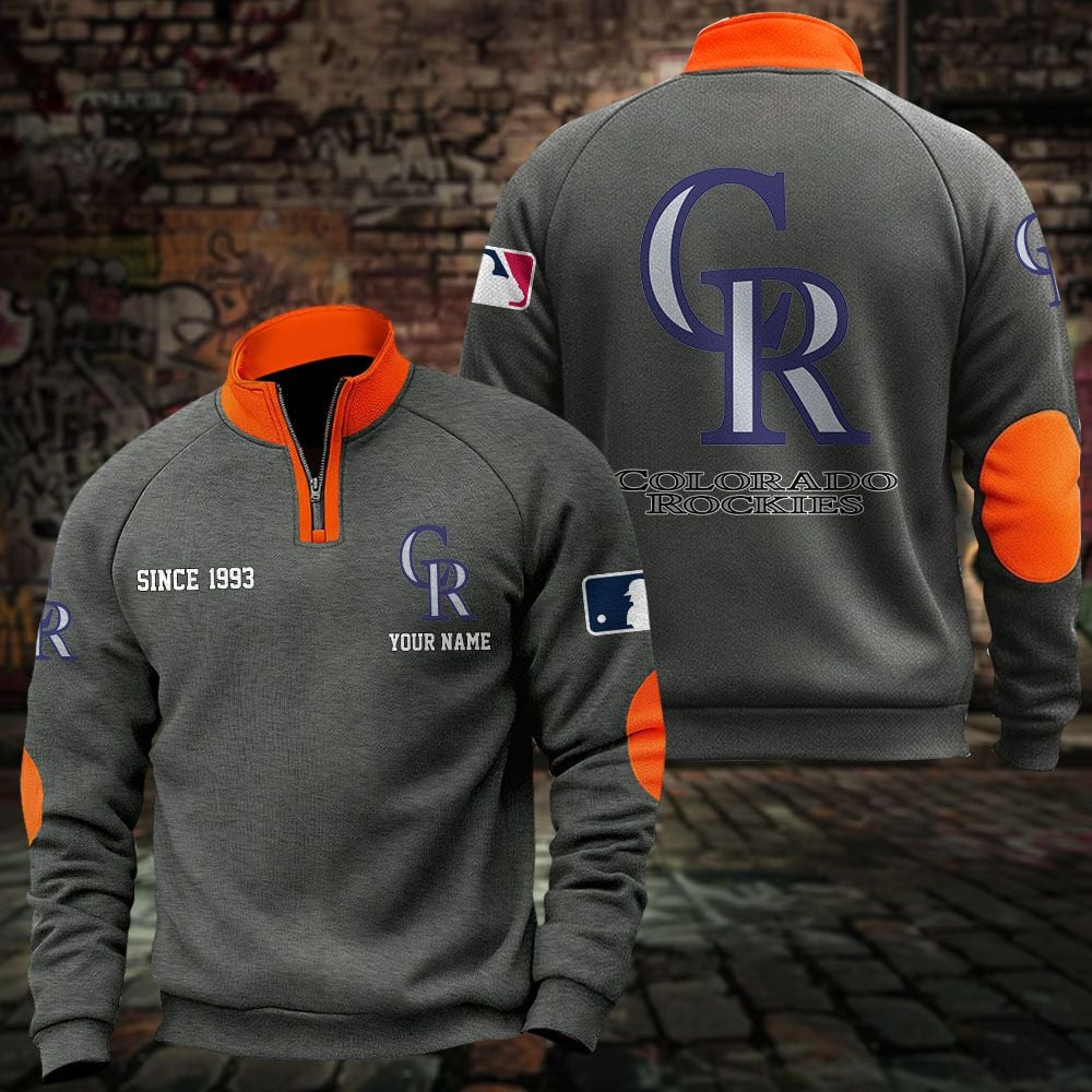 COL x MLB Sweatshirts Quarter Collared Sweatshirt Pullover DatND DVT