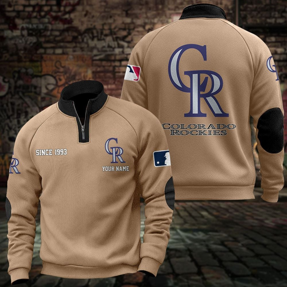 COL x MLB Sweatshirts Quarter Collared Sweatshirt Pullover DatND DVT