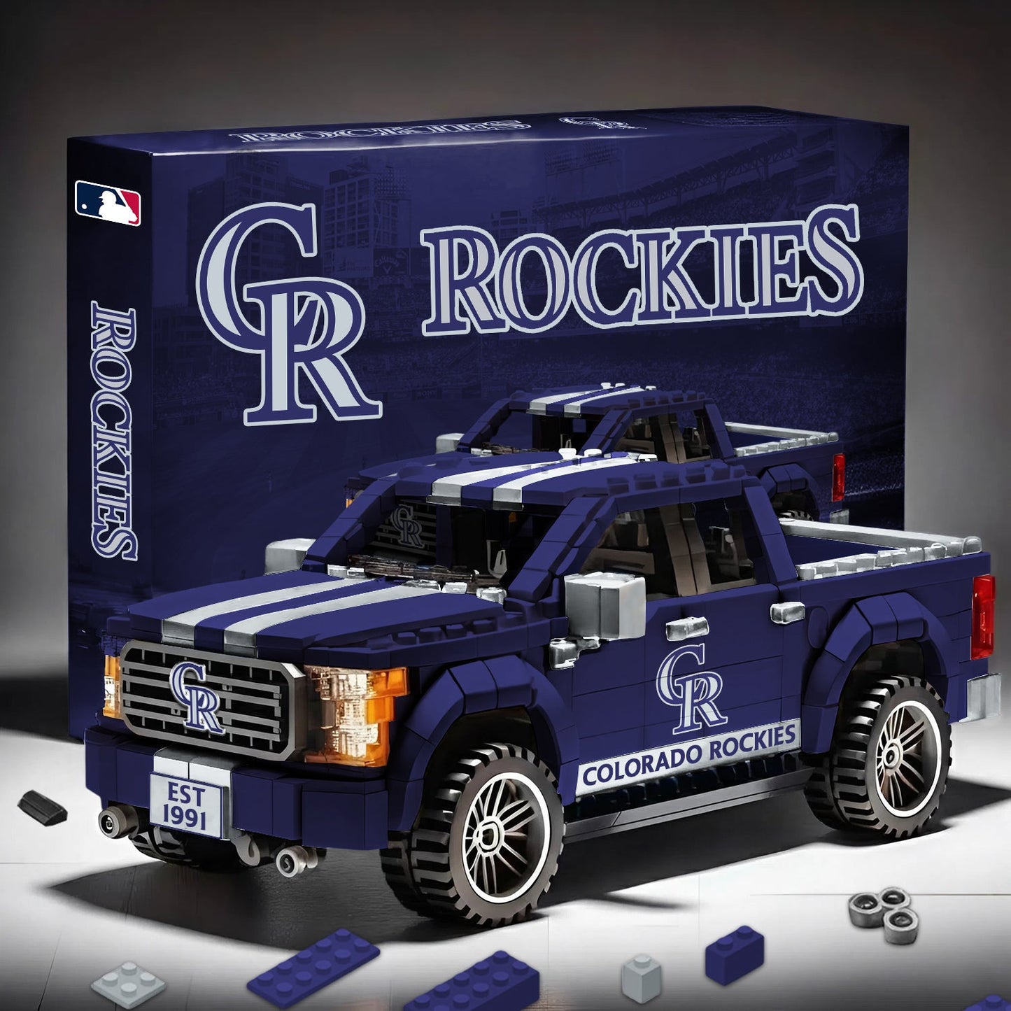 MLB 3D Racing Truck Model Building Block Set 0112 V1 NAK NHM
