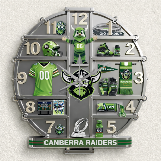 CR x NRL 3D Visual Effect Acrylic Wall Clock DDT CTND