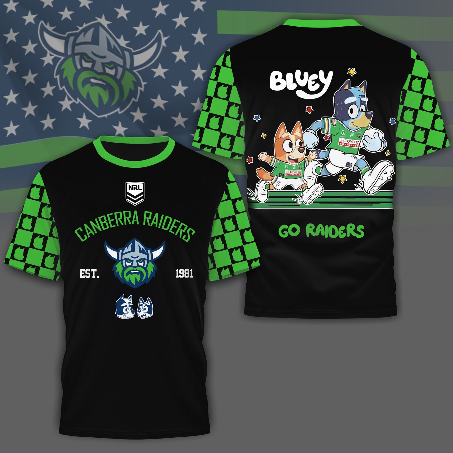 CR x NRL Premium Bluey 3D Shirt DDT TTTZ