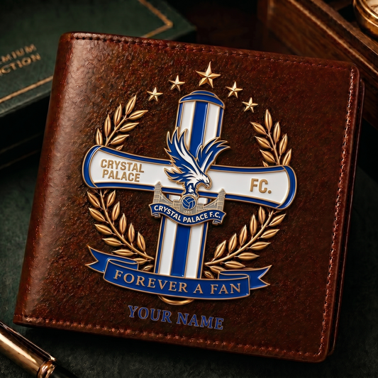 CRY x EPL Cross Men Leather Wallet Custom Any Name Gifts 230626