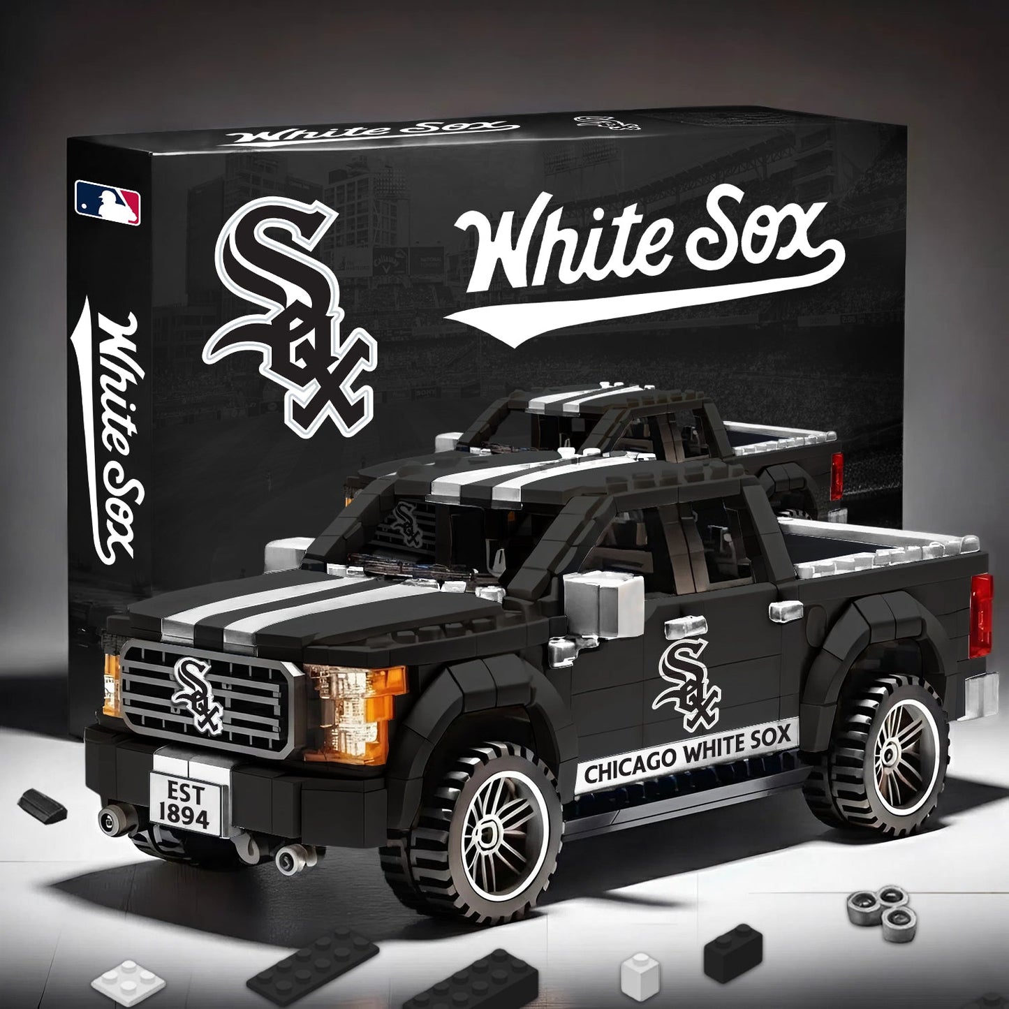 MLB 3D Racing Truck Model Building Block Set 0112 V1 NAK NHM