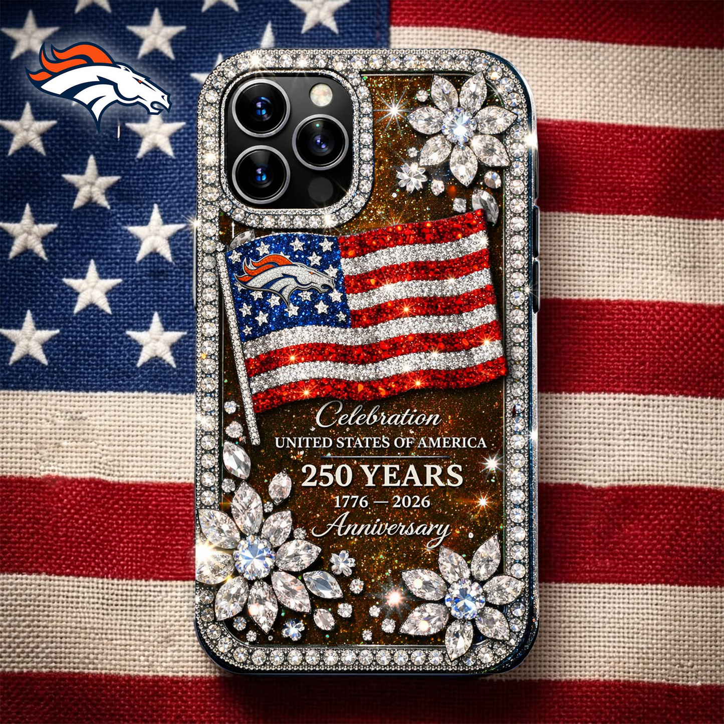 DB Premium NFL Celebration United States Of America 250 Years Luxury Phone Case DDT CTND