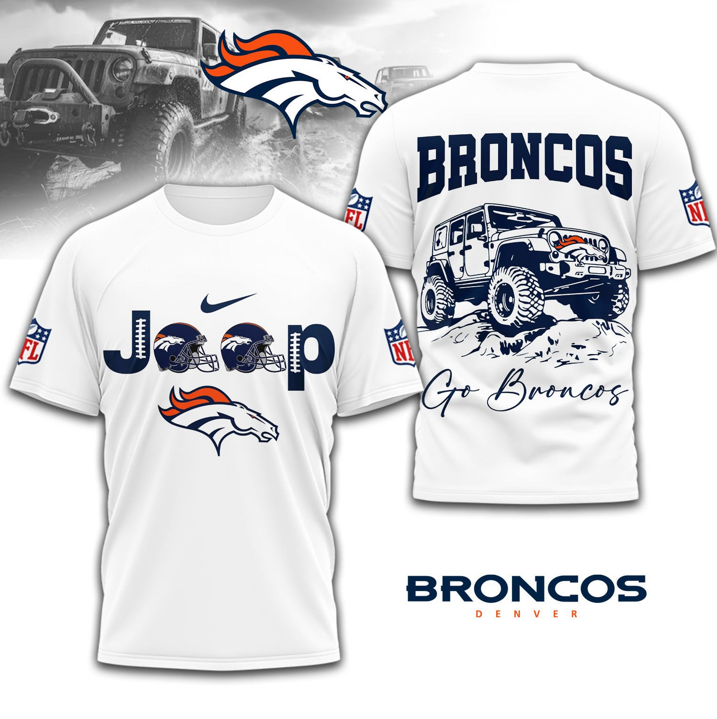 DB Premium NFL Jeep 3D Shirt DDT NTL