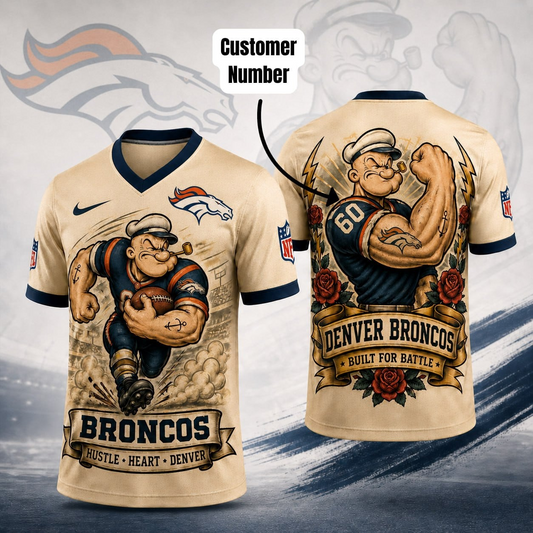 DB Premium NFL Popeye Vintage Tattoo 3D T-Shirt DDT 050626 HLPHUONG