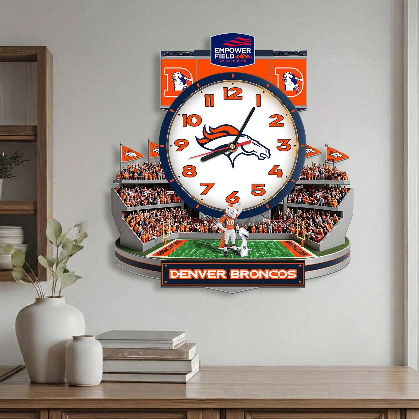 DB x NFL Stadium Decorative 3D Visual Effect Acrylic Wall Clock DDT CTND
