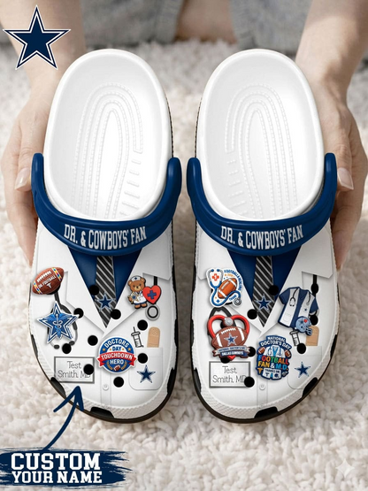 DC PREMIUM NFL NATIONAL DOCTOR'S DAY CLOGS WITH 8 CHARMS DDT  CTND