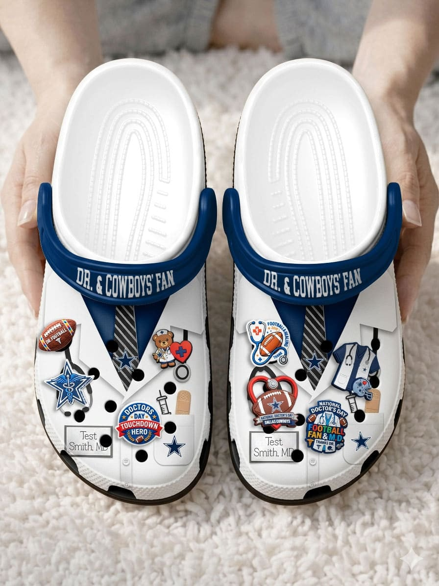 DC PREMIUM NFL NATIONAL DOCTOR'S DAY CLOGS WITH 8 CHARMS DDT  CTND