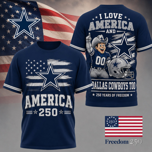 DC Premium NFL 250 Years Of Freedom 3D Shirt120626