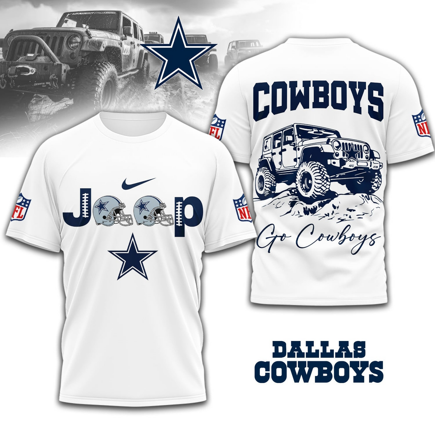 DC Premium NFL Jeep 3D Shirt DDT NTL
