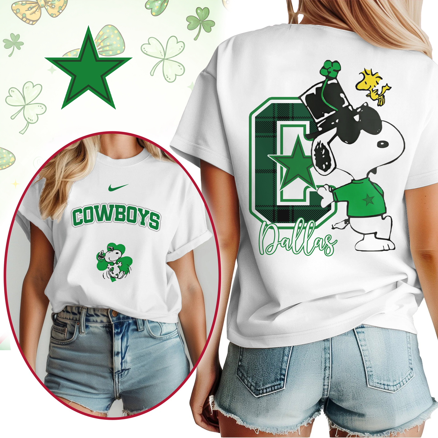 DC Premium NFL Snoopy St. Patricks Day Shirt DDT NTL