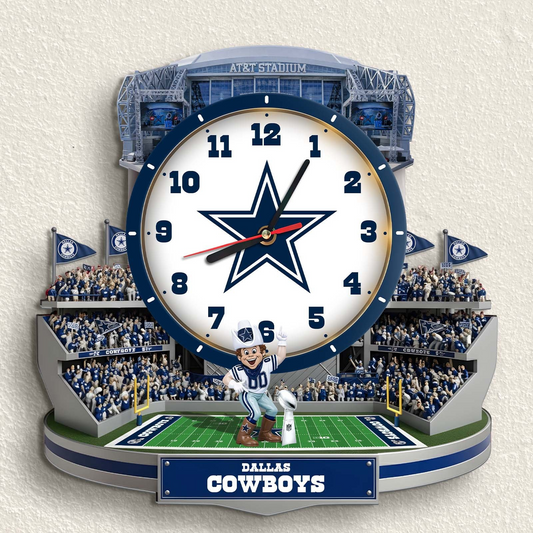 DC x NFL Stadium Decorative 3D Visual Effect Acrylic Wall Clock DDT CTND